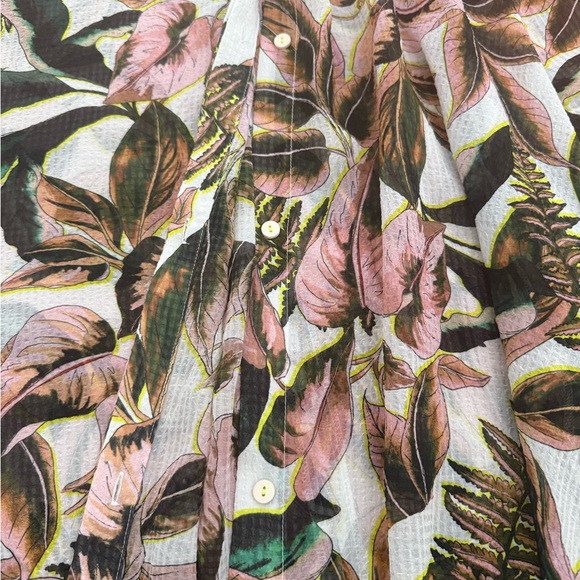 Mango Leaf Print Blouse in Green and Brown - Picture 3 of 10